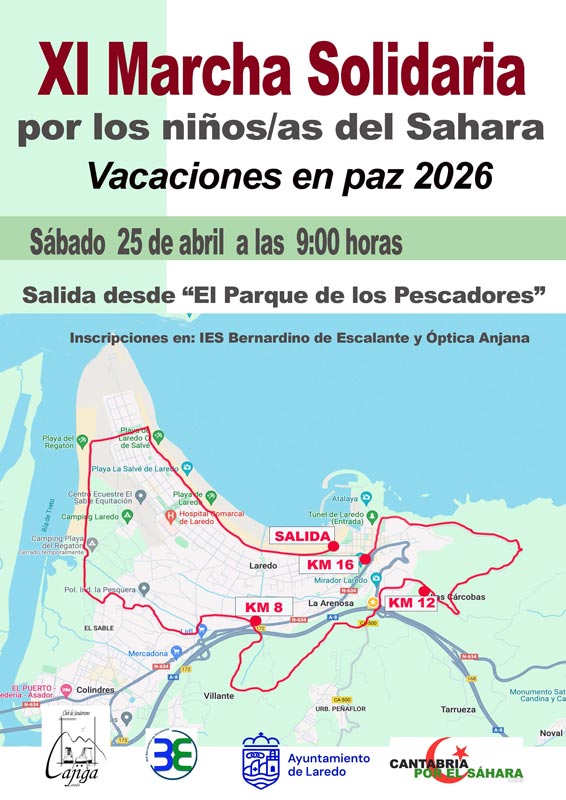 Miniatura de XI Marcha Solidaria por la infancia saharaui – Vacaciones en Paz 2026 (Laredo)